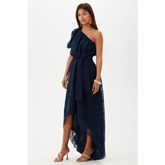 Trina Turk Navy Afloat Dress M Medium NWT $398 - Picture 4 of 9